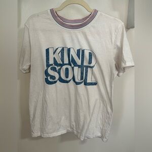 Zoe + Liv Tee with Blue "Kind Soul" Graphic